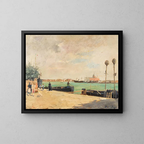 Les Zattere à Venise - Italico Brass — kehystetty taideteos seinällä