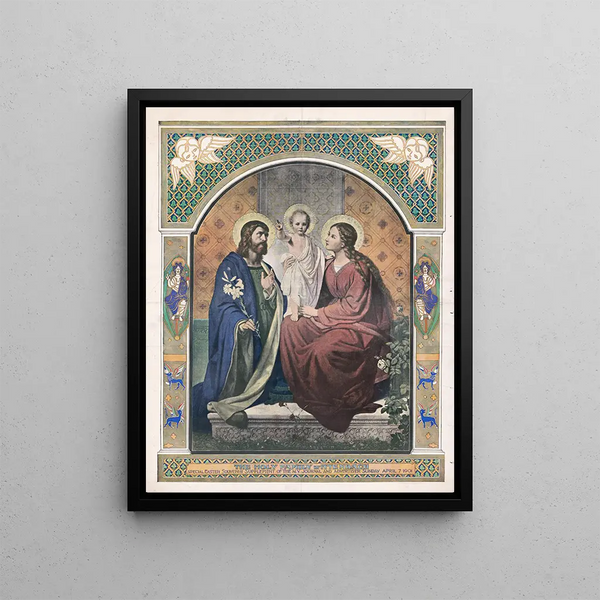 La Sainte Famille - Franz Ittenbach — kehystetty taideteos seinällä