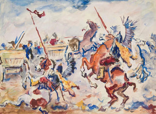 Hussards en combat - Ivan Ivanec — näkymä teoksesta