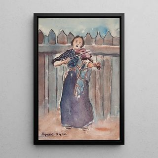 Ivan Ivanec - Kobieta grajca na skrzypcach.webp