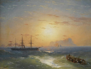 Embarquement pour Ischia - Ivan Konstantinovich Aivazovsky — näkymä teoksesta