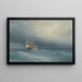 Ivan Konstantinovich Aivazovskin teos La tempête qui se lève — kehystetty taideteos seinällä