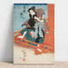 Maalauksen jäljennös Iwai Hanshiro V roolissa Shirai Gonpachi - Utagawa Kuniyoshi