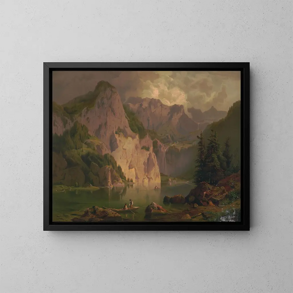 Obersee-järvestä lähellä Berchtesgaden - J.C. Berke — kehystetty taideteos seinällä