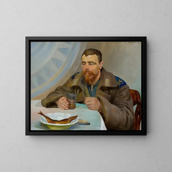 Exil, triptykin oikea osa - Jacek Malczewski — kehystetty taideteos seinällä