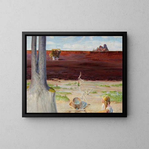 Minä, osa triptyykiä - Jacek Malczewski — kehystetty taideteos seinällä