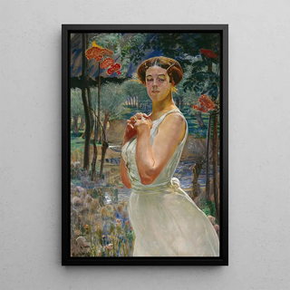 Jacek Malczewski - Portrait of a woman against a rowanberry grove.webp