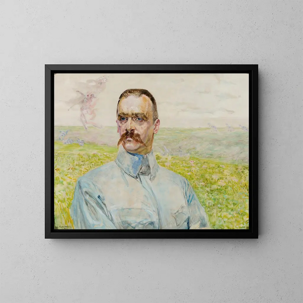 Portrait du brigadier Józef Piłsudski - Jacek Malczewski — kehystetty taideteos seinällä