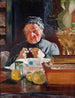 Croquis d'une femme à table - Jacek Malczewski — näkymä teoksesta
