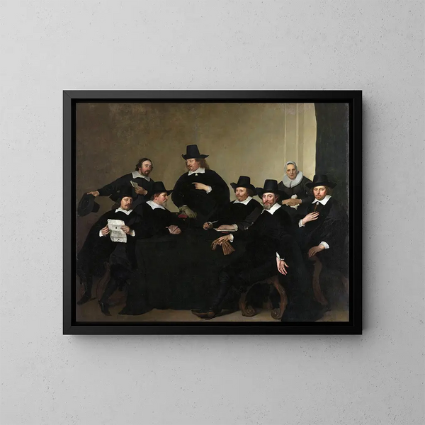 Les régents de l'institut Nieuwe Zijds pour le secours extérieur des pauvres, Amsterdam, vers 1650 - Jacob Adriaensz Backer — kehystetty taideteos seinällä