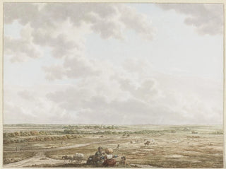 Jacob Cats - Gezicht van de Tafelberg bij Blaricum met op de voorgrond Laren.webp