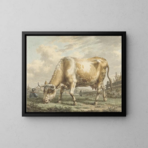 Vache paissant - Jacob Cats — kehystetty taideteos seinällä