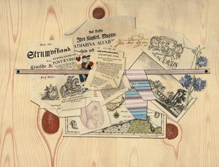Jacob De Bruyn - Trompe lil of an etching prints and a map.webp