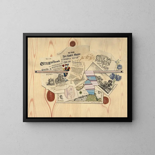 Jacob De Bruyn - Trompe lil of an etching prints and a map.webp