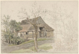 Jacob Ernst Marcus - Boerenhuis met bomen te Delden.webp