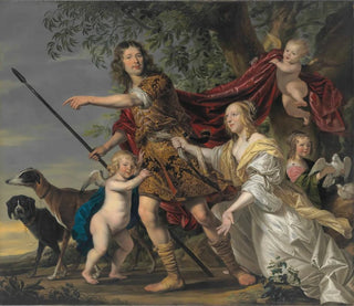 Jacob Frans van der Merck - Portrait Of A Lady And A Gentleman As Venus And Adonis.webp