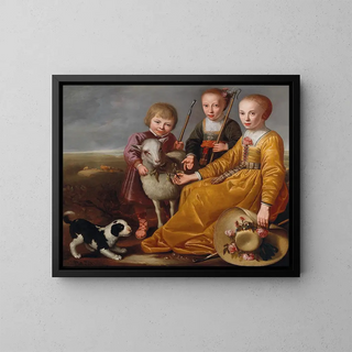 Jacob Gerritsz Cuyp - Three Children With A Goat And A Dog In A Landscape.webp