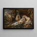 Cupidon ja Psykén - Jacob Jordaens — kehystetty taideteos seinällä