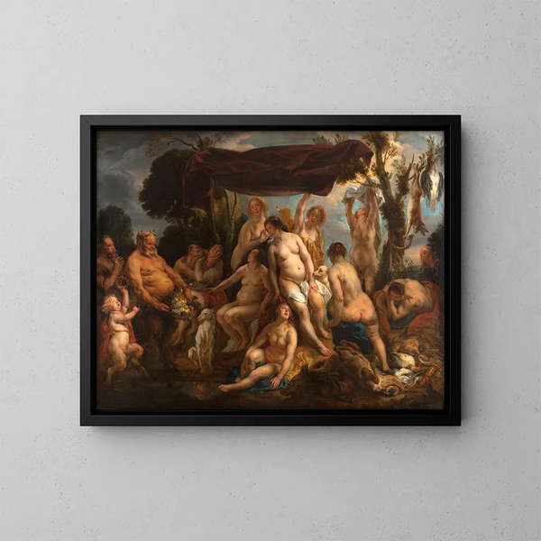 Le repos de Diane - Jacob Jordaens — kehystetty taideteos seinällä