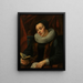Portrait d'une femme - Jacob Jordaens — kehystetty taideteos seinällä