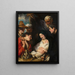 L'Adoration des bergers - Jacob Jordaens — kehystetty taideteos seinällä