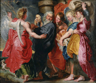 La fuite de Lot et de sa famille de Sodome - Jacob Jordaens — näkymä teoksesta