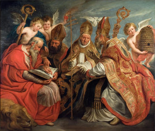 Les quatre Pères de l'Église latine - Jacob Jordaens — näkymä teoksesta