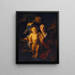 La Sainte Famille aux chandelles - Jacob Jordaens — kehystetty taideteos seinällä