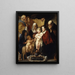 La Sainte Famille avec sainte Anne et le jeune Baptiste et ses parents - Jacob Jordaens — kehystetty taideteos seinällä