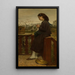 Neulova tyttö Montmartre'n parvekkeella - Jacob Maris — kehystetty taideteos seinällä