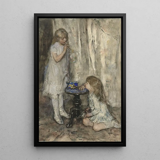 Jacob Maris - Two Girls Blowing Bubbles.webp