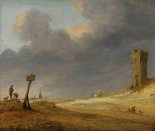 Hiekkaerämaiden maisema - Jacob Salomonsz van Ruysdael — näkymä teoksesta