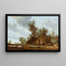 La halte à l'auberge - Jacob Salomonsz van Ruysdael — kehystetty taideteos seinällä
