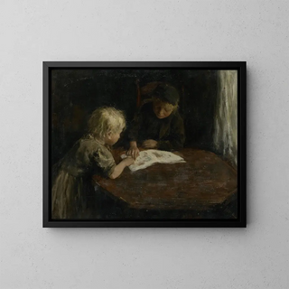 Jacob Simon Hendrik Kever - Children with a Picturebook.webp