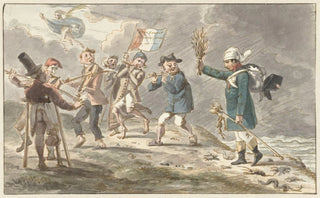 Jacob Smies - Spotprent op de terugtocht van Napoleon I Bonaparte uit Rusland.webp