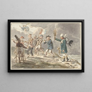 Jacob Smies - Spotprent op de terugtocht van Napoleon I Bonaparte uit Rusland.webp