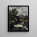 Une cascade - Jacob van Ruisdael — kehystetty taideteos seinällä