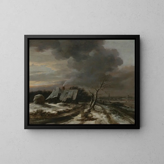 Jacob van Ruisdael - A Winter Landscape With A View Of The River Amstel And Amsterdam In The Distance.webp