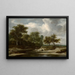 Matkustajan pysäkki - Jacob van Ruisdael — kehystetty taideteos seinällä