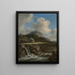 Vuoristoinen vesiputous - Jacob van Ruisdael — kehystetty taideteos seinällä