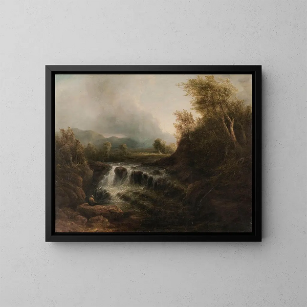 Norjalainen maisemamaalaus - Jacob van Ruisdael — kehystetty taideteos seinällä
