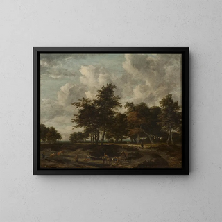 Reitti metsän läpi - Jacob van Ruisdael — kehystetty taideteos seinällä