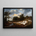 Falaise sablonneuse - Jacob van Ruisdael — kehystetty taideteos seinällä