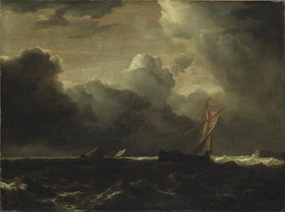 Sähkypilvet meren yläpuolella - Jacob van Ruisdael — näkymä teoksesta
