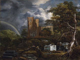 Juutalainen hautausmaa - Jacob van Ruisdael — näkymä teoksesta