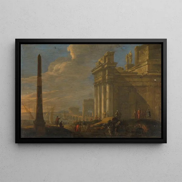 Jacob van der Ulft - Italian harbor view.webp