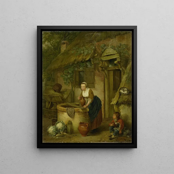 Jacobus Johannes Lauwers - Woman Drawing Water from a Well.webp