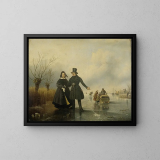 Jacobus Srensen - Portrait of Mr and Mrs Thijssen on the Ice.webp