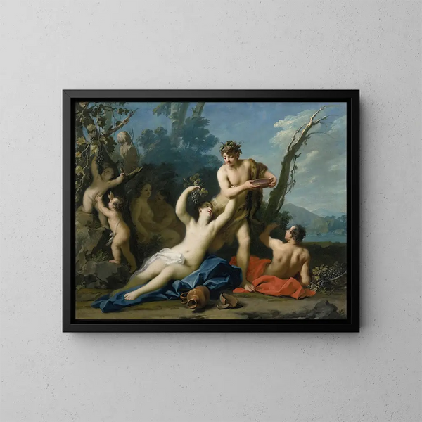 Bacchus et Ariane - Jacopo Amigoni — kehystetty taideteos seinällä