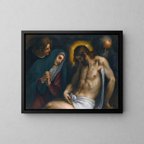 La Déposition - Jacopo Palma l'Ancien — kehystetty taideteos seinällä